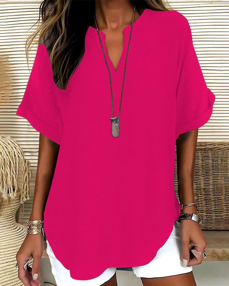 Mercedes | Blusa Casual de Cuello en V