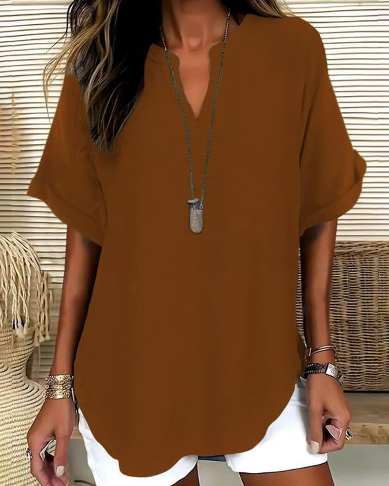 Mercedes | Blusa Casual de Cuello en V