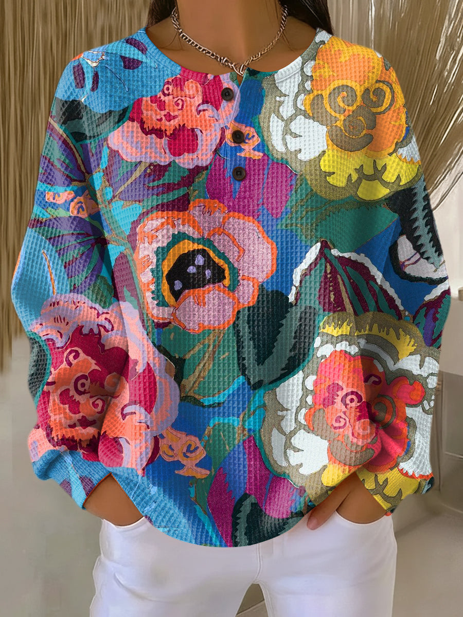 Beatriz | Jersey con grandes flores
