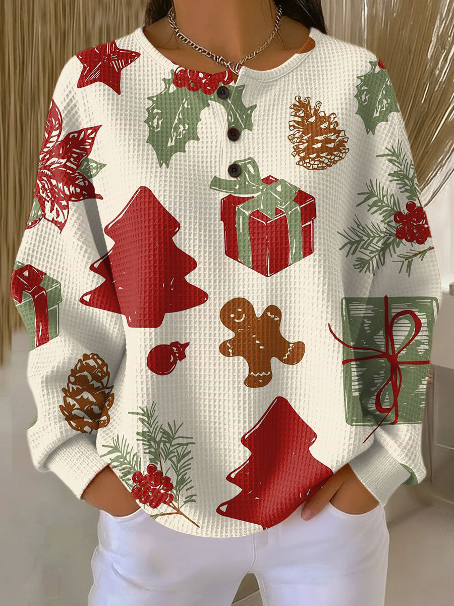 Andrea | Jersey navideño con abetos y regalos