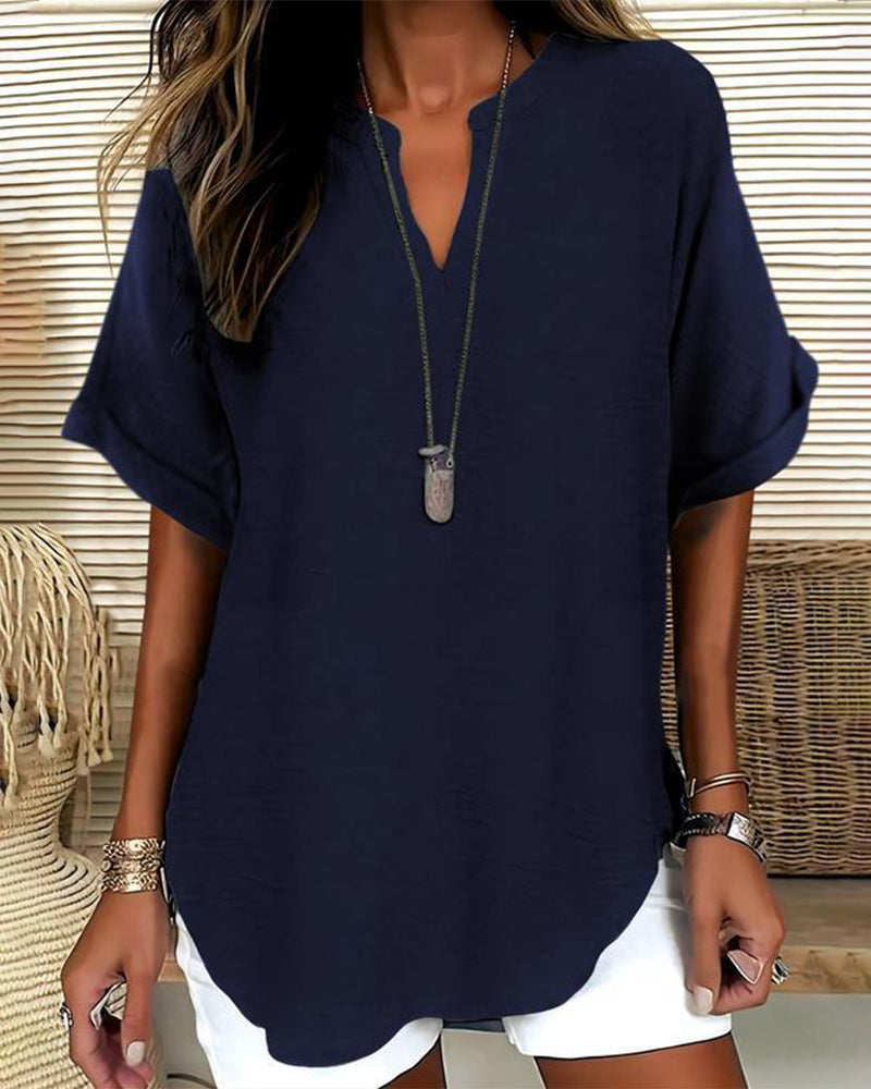 Mercedes | Blusa Casual de Cuello en V
