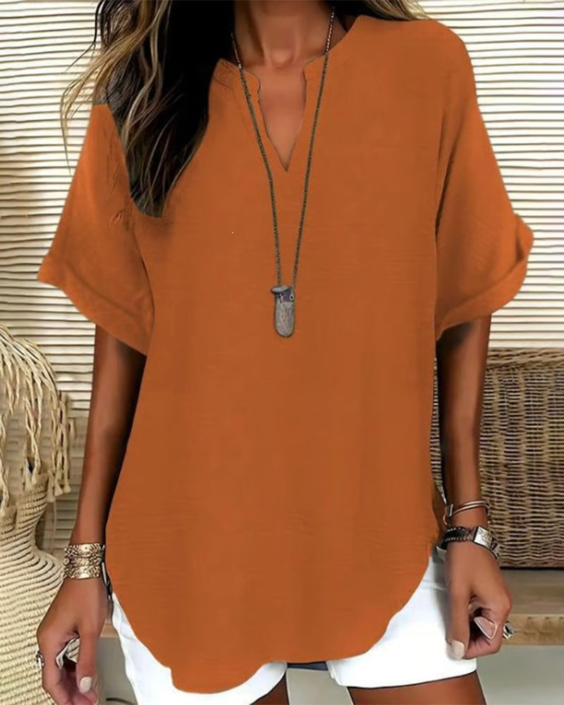 Mercedes | Blusa Casual de Cuello en V