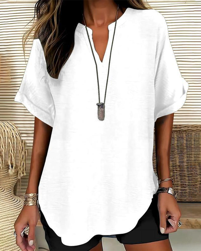 Mercedes | Blusa Casual de Cuello en V