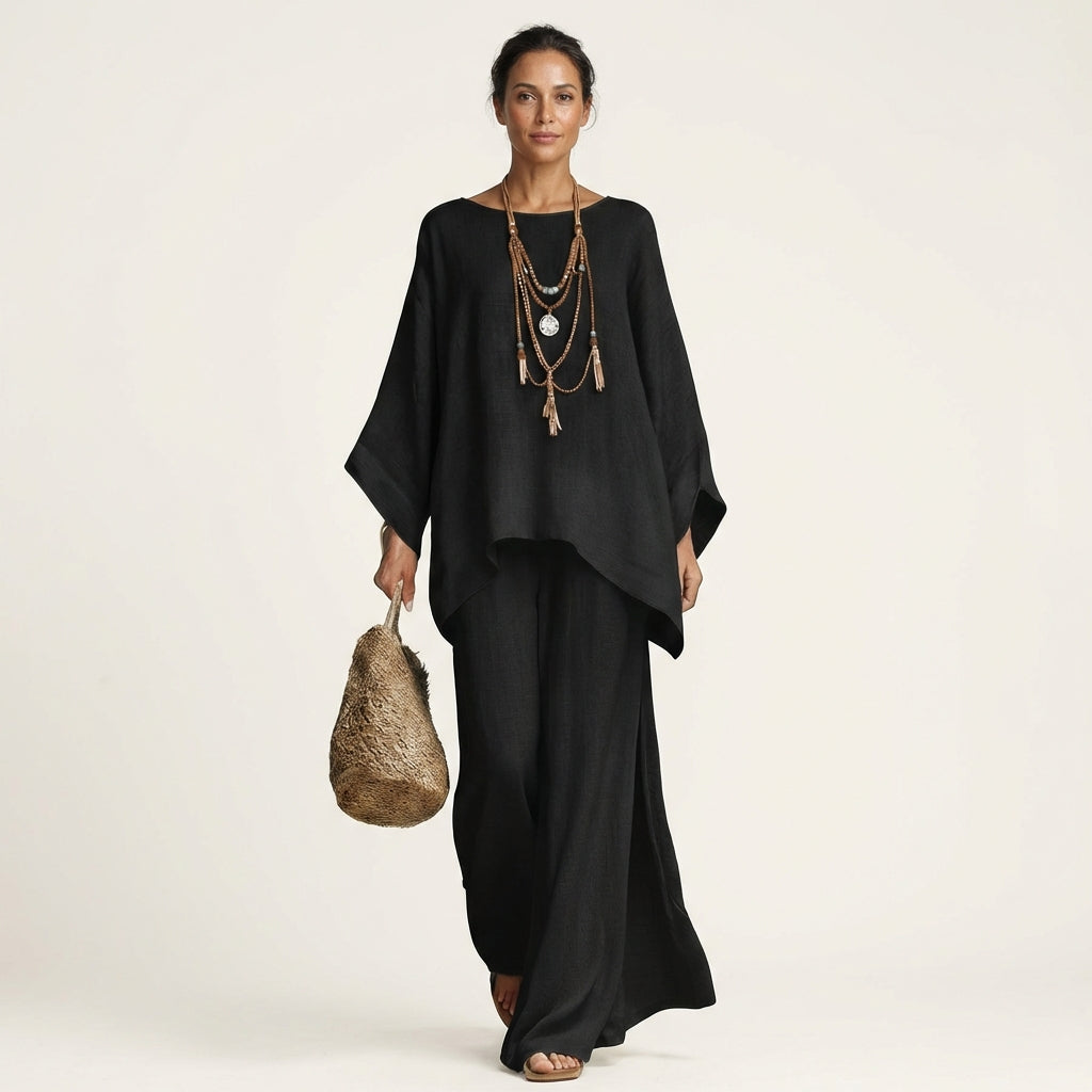 Ramona™ | Conjunto Boho de Lino de Dos Piezas