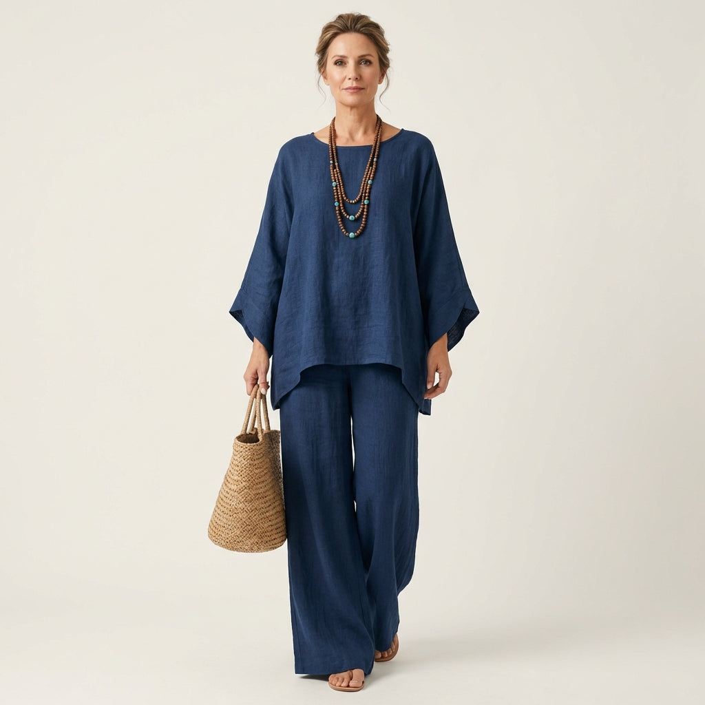 Ramona™ | Conjunto Boho de Lino de Dos Piezas