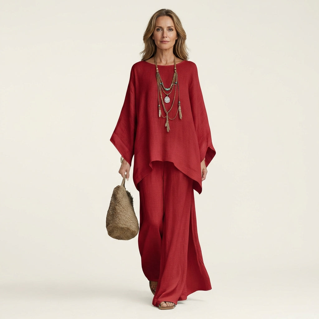 Ramona™ | Conjunto Boho de Lino de Dos Piezas