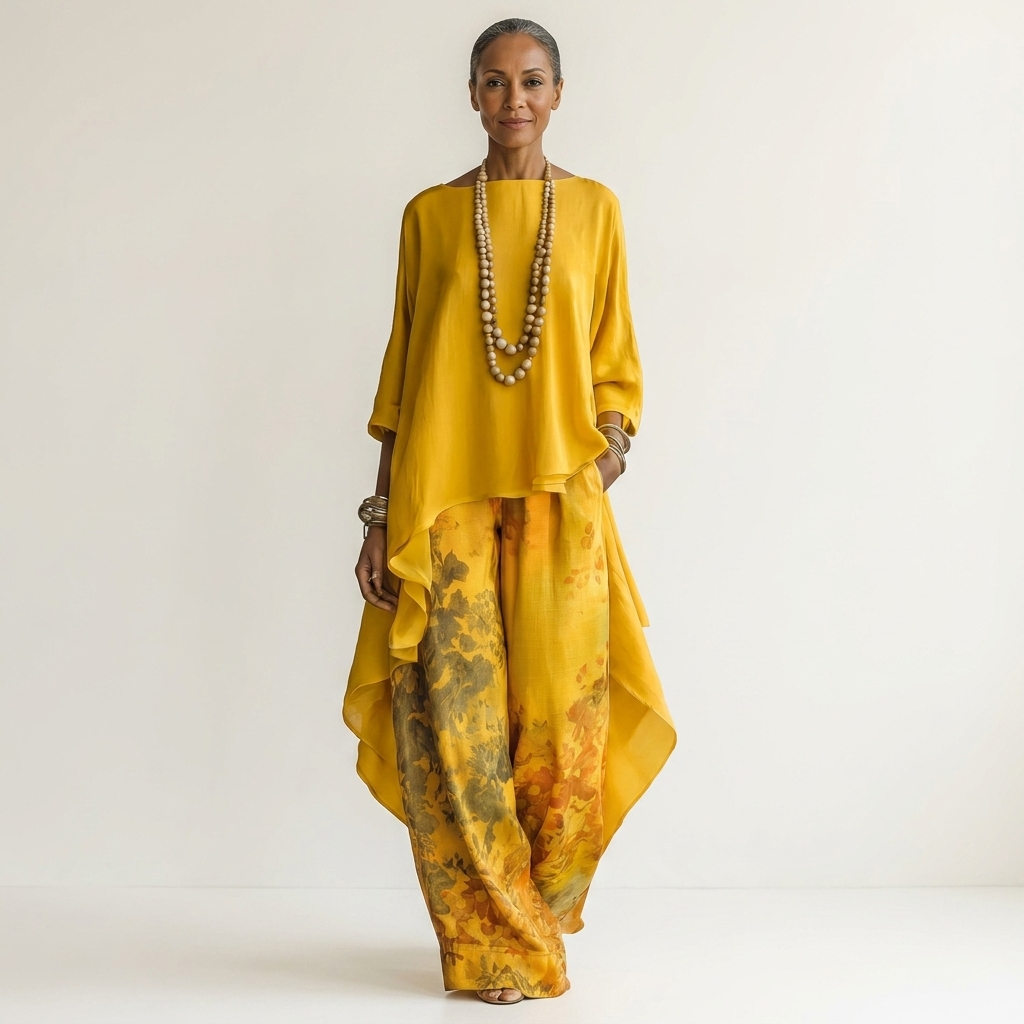 Carola™ | Conjunto de Túnica y Pantalón Floral